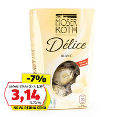 Polnjeni pralineji, bela čokolada