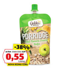 Ovsena kaša, banana-ananas