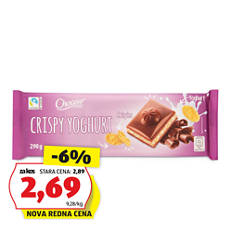 Mlečna polnjena čokolada, jogurtovi crispiji