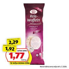 Riževi vaflji, jogurt