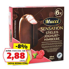 Sladoled na palčki, jogurt-malina