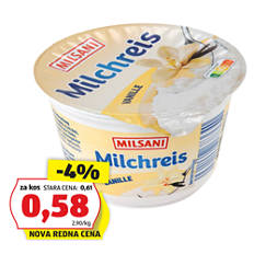 Mlečni riž, vanilja