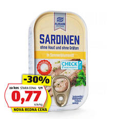 Sardine, v sončičnem olju