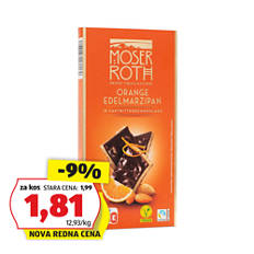 Polnjena temna čokolada, s pomarančo