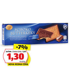 Masleni keksi, z mlečno čokolado