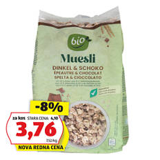 Bio muesli, pira-čokolada