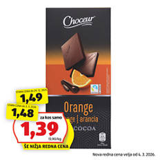 Temna čokolada s sadjem, pomaranča