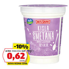 Kisla smetana brez laktoze