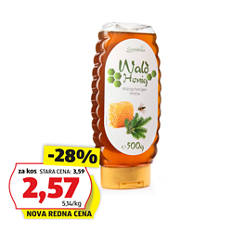 Med v dozirni embalaži, gozdni