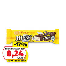 Čokoladni vafelj, z mlečno kremo