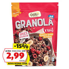 Granola klasik, sadje