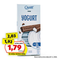 Čokoladne palčke, jogurt