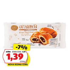 Polnjeni rogljički, z lešnikovo kremo