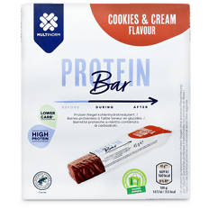 Barre protéinée faible en glucides, Cookies & Cream