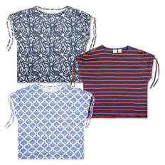 T-Shirt Maritime, Rote Streifen, M 40/42