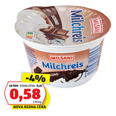 Mlečni riž, čokolada