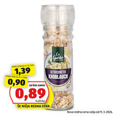 Mešanica začimb z mlinčkom, česen