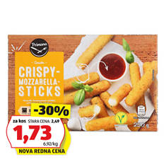 Hrustljavi prigrizek, mozzarela palčke