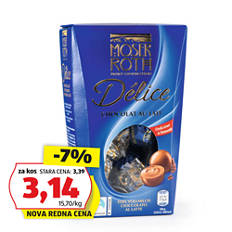 Polnjeni pralineji, mlečna čokolada