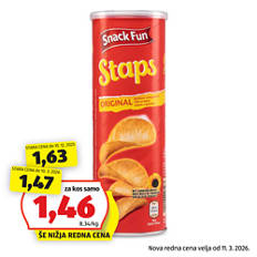 Čips v tulcu, slani