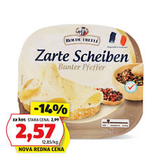 Francoski mehki sir v rezinah, s poprom