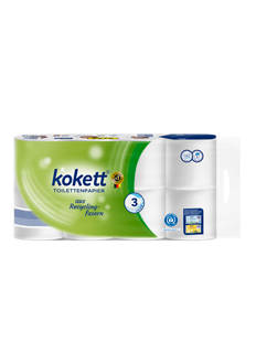 Recycling Toilettenpapier 3-lagig, 8 x 220 Blatt