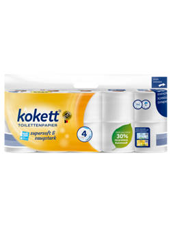 KOKETT Toilettenpapier 4-lagig, 10 x 200 Blatt