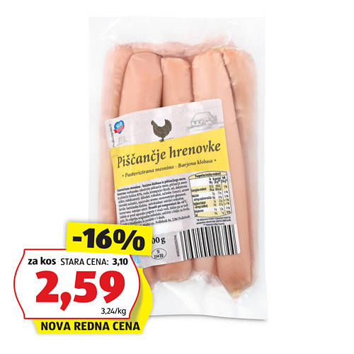 piščančje hrenovke