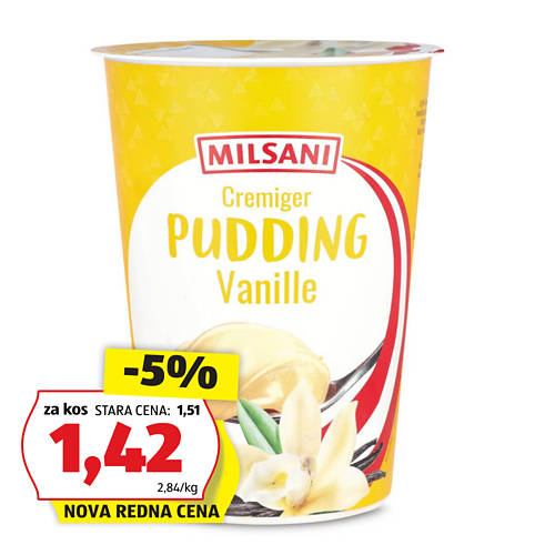 puding, vanilja