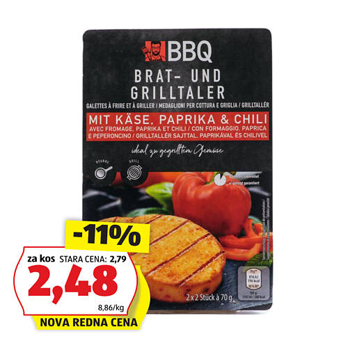 pripravek sira za žar, paprika-čili, bbq, 280g