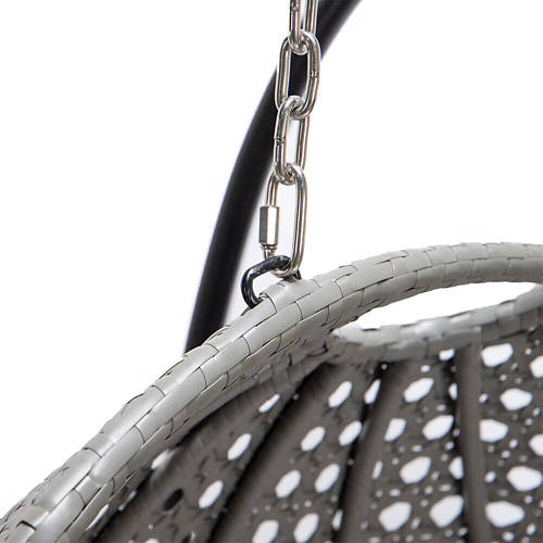 Details 1, Polyrattan Hängesessel mit Regenabdeckung