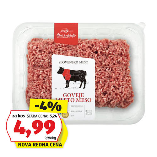 sveže goveje mleto meso