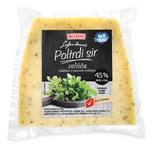 lizkin domači poltrdi sir, zelišča