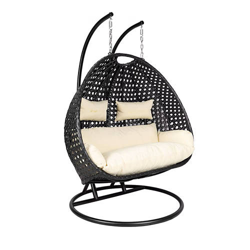 Vorderansicht 2, Polyrattan Hängesessel TWIN Deluxe