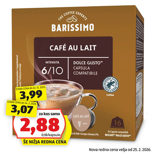 kavne kapsule, café au lait