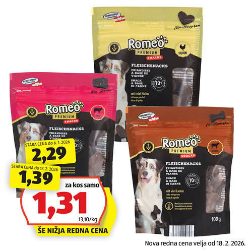 Skupina 1, Priboljški za pse, govedina