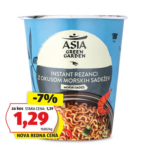 instant rezanci, morski sadeži, asia green garden, 65g
