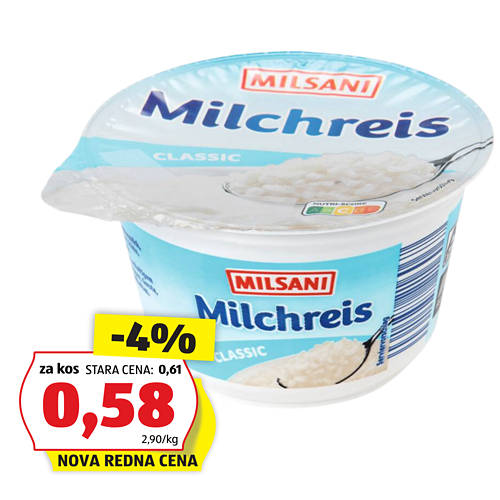 mlečni riž, klasik