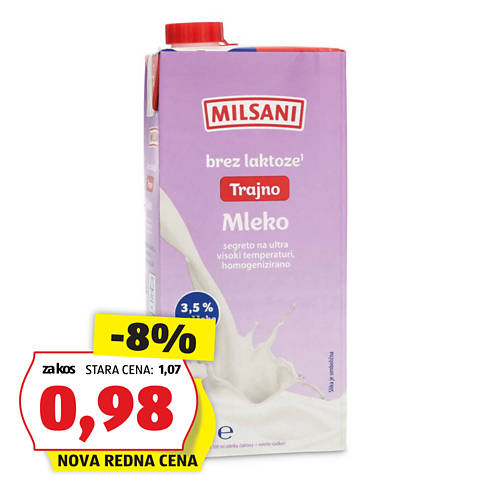 mleko brez laktoze