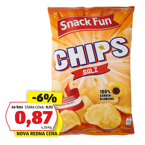 čips, slani
