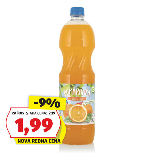 sadni sirup, pomaranča