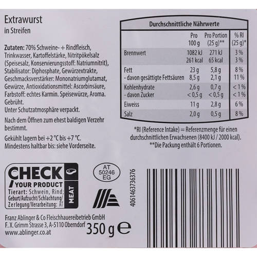 Details 1, Extrawurst-Streifen