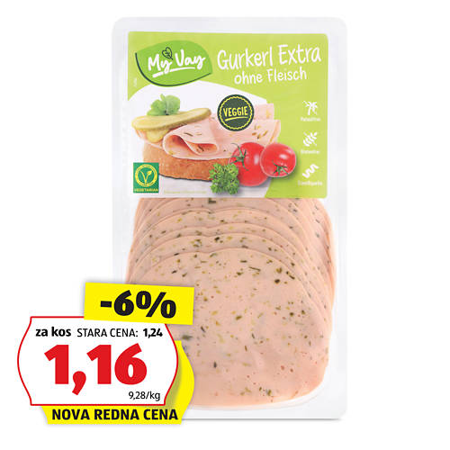 vegetarijanski narezek, s kumaricami, my vay, 130g