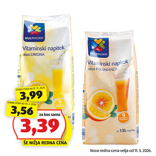 Skupina 1, Vitaminski napitek, pomaranča