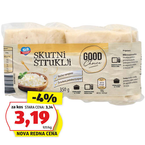 štruklji, skutni