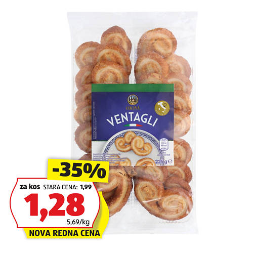 pecivo iz listnatega testa, ventagli, cucina, 230g