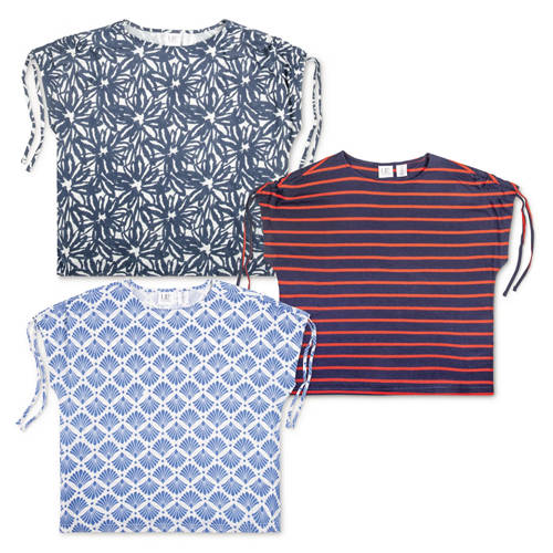 Groupe 1, T-shirt marin, rayures rouges, M 40/42