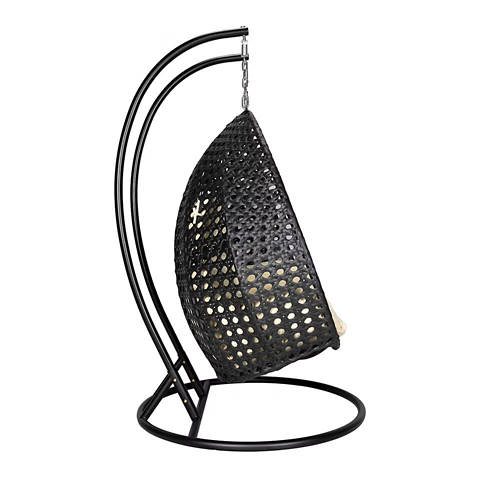Rechte Seite 1, Polyrattan Hängesessel TWIN Deluxe