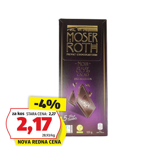 Skupina 1, Temna čokolada, 85% kakava