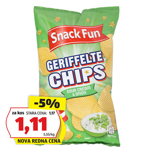 rebrasti čips, kisla smetana